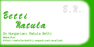 betti matula business card